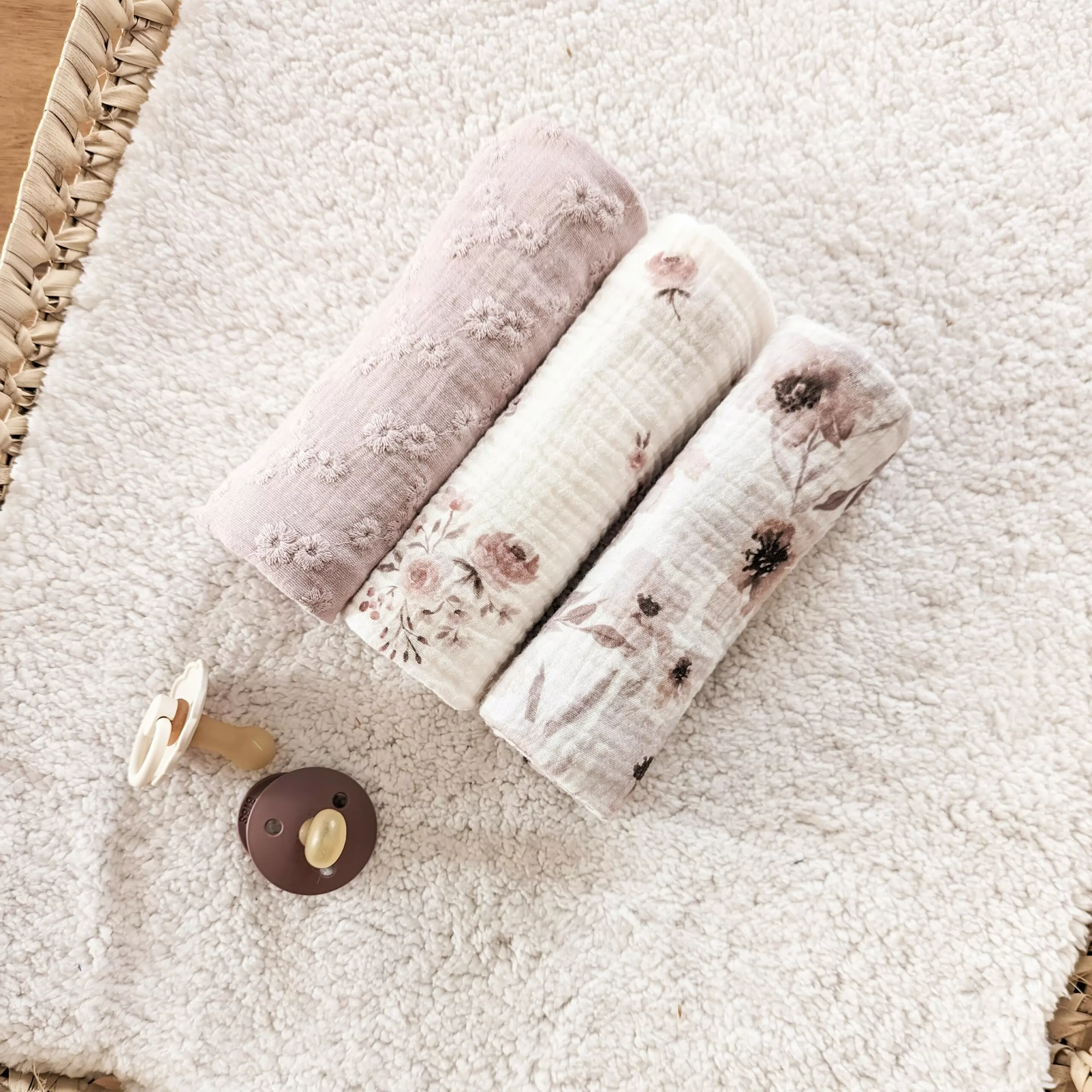 Lot de 3 langes FLEURS – Image 4