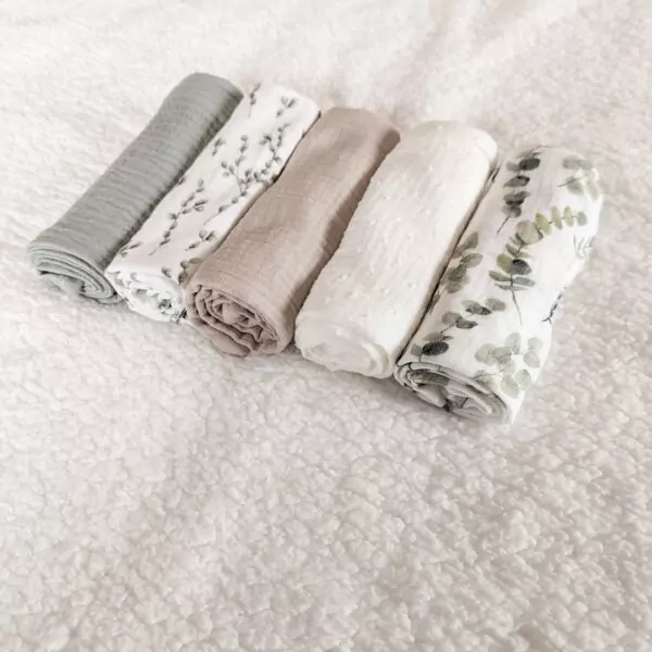 Lot de 5 langes GREEN GARDEN
