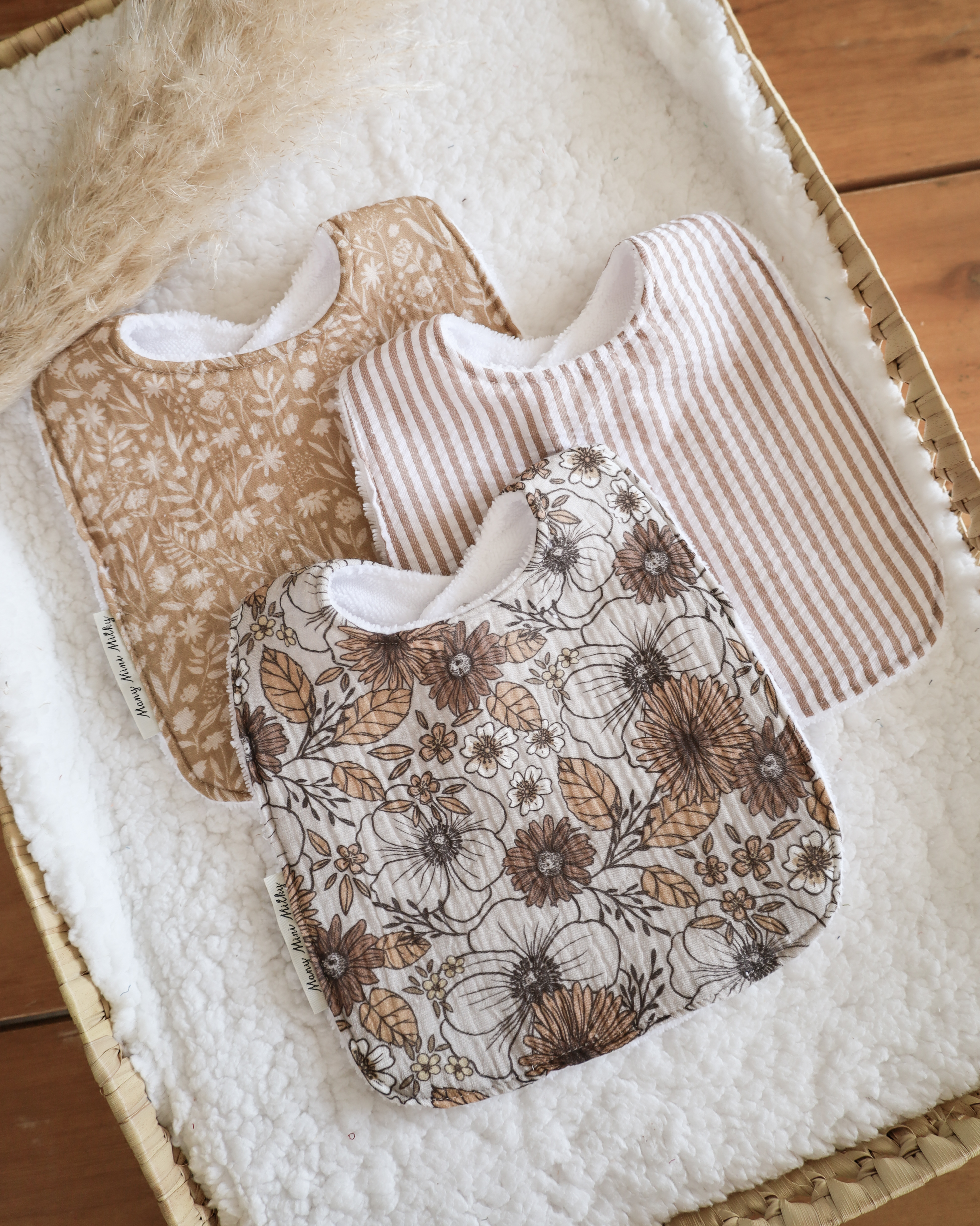 Trio de bavoirs maxi DOUCEUR D'AUTOMNE