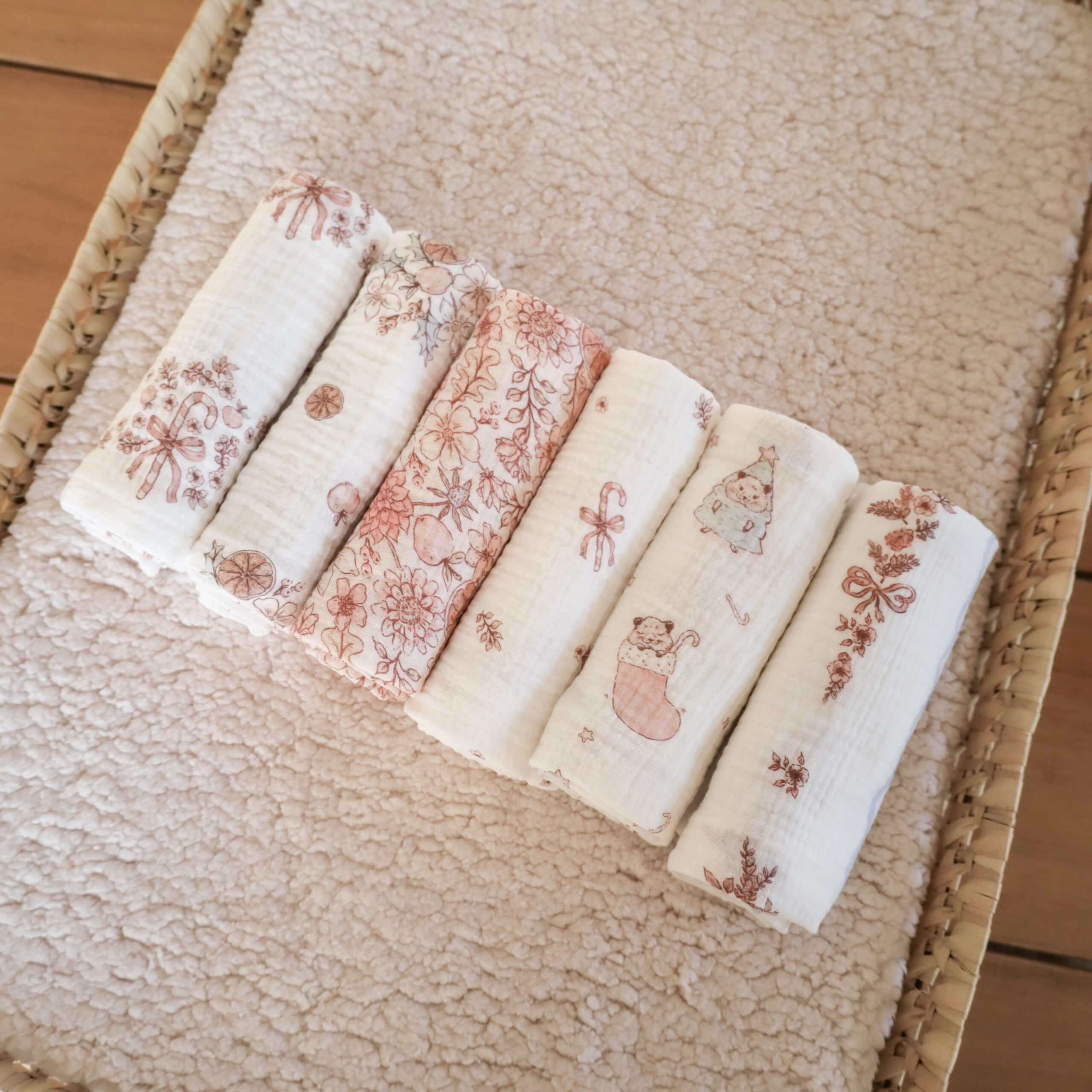 Lot de 6 langes CONTES D'HIVER