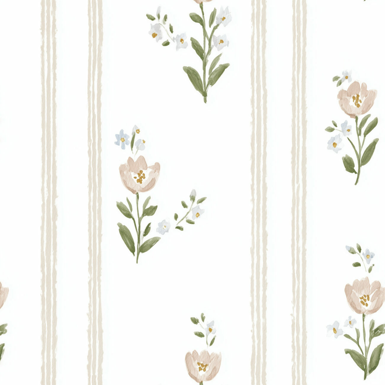 ALLÉES FLEURIES (double gaze de coton)