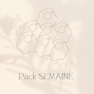 Bavoirs FLEUR - Pack Semaine (lot de 7)