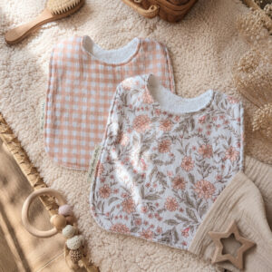 Duo de bavoirs maxi PEACH BLOOM