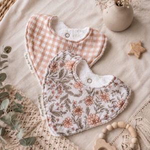 Duo de bavoirs mini PEACH BLOOM